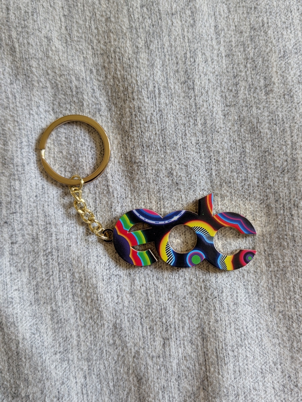EDC Rainbow Pattern Keychain - Women Accessories